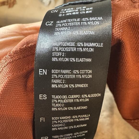 Kuhl Womens Luna Moto Jacket Size XS Dark Red-ish Orange Snap Front Stretch Trim - Picture 7 of 7